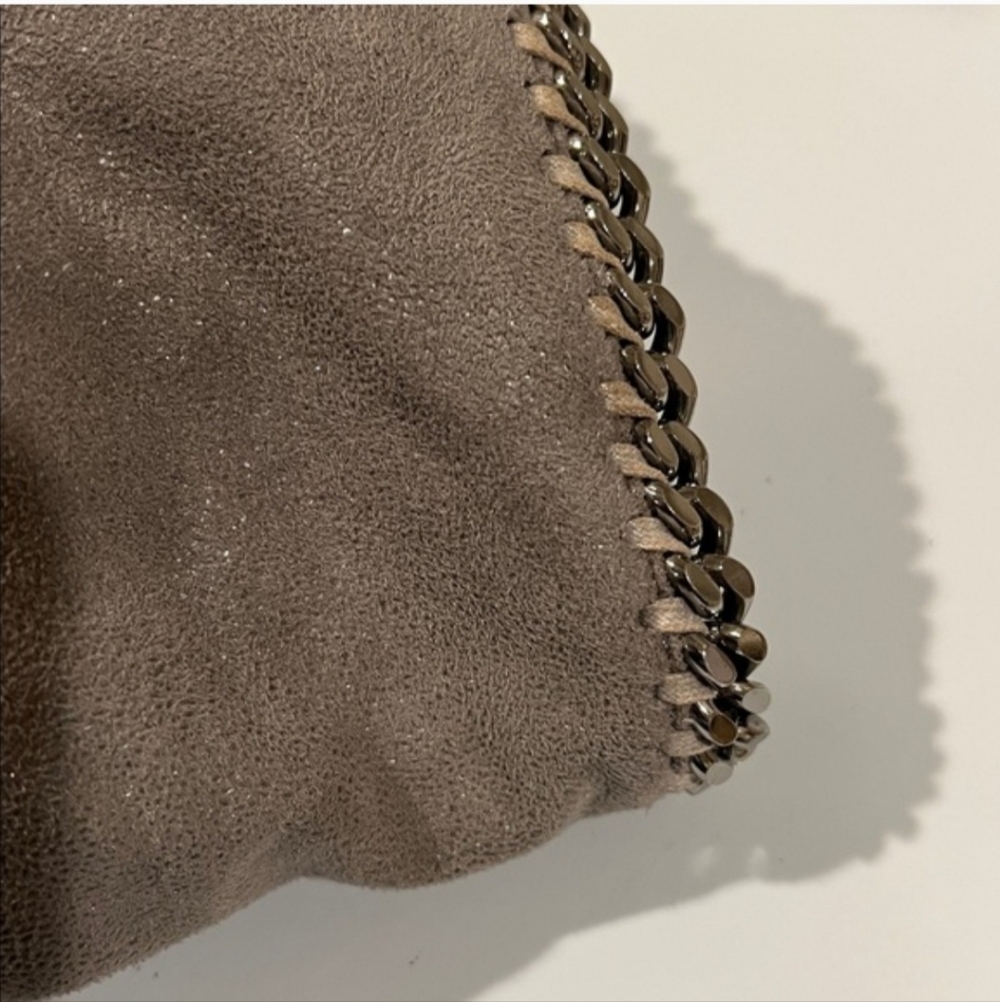 Stella McCartney Falabella Gray Vegan Suede Chain Crossbody Bag - Picture 10 of 14